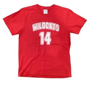 Port & Company Wildcats Troy 14 red short sleeve T-shirt | youth L | high school